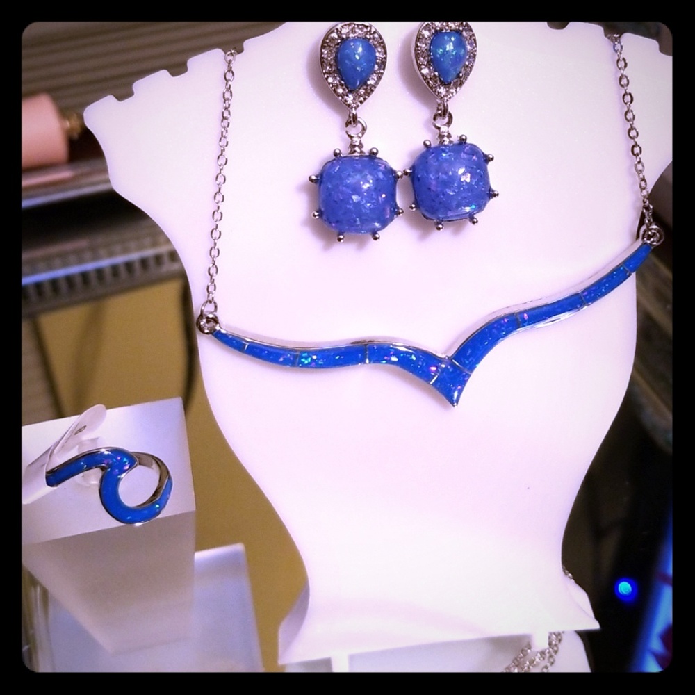 (NWT) Blue Fire Silver Set